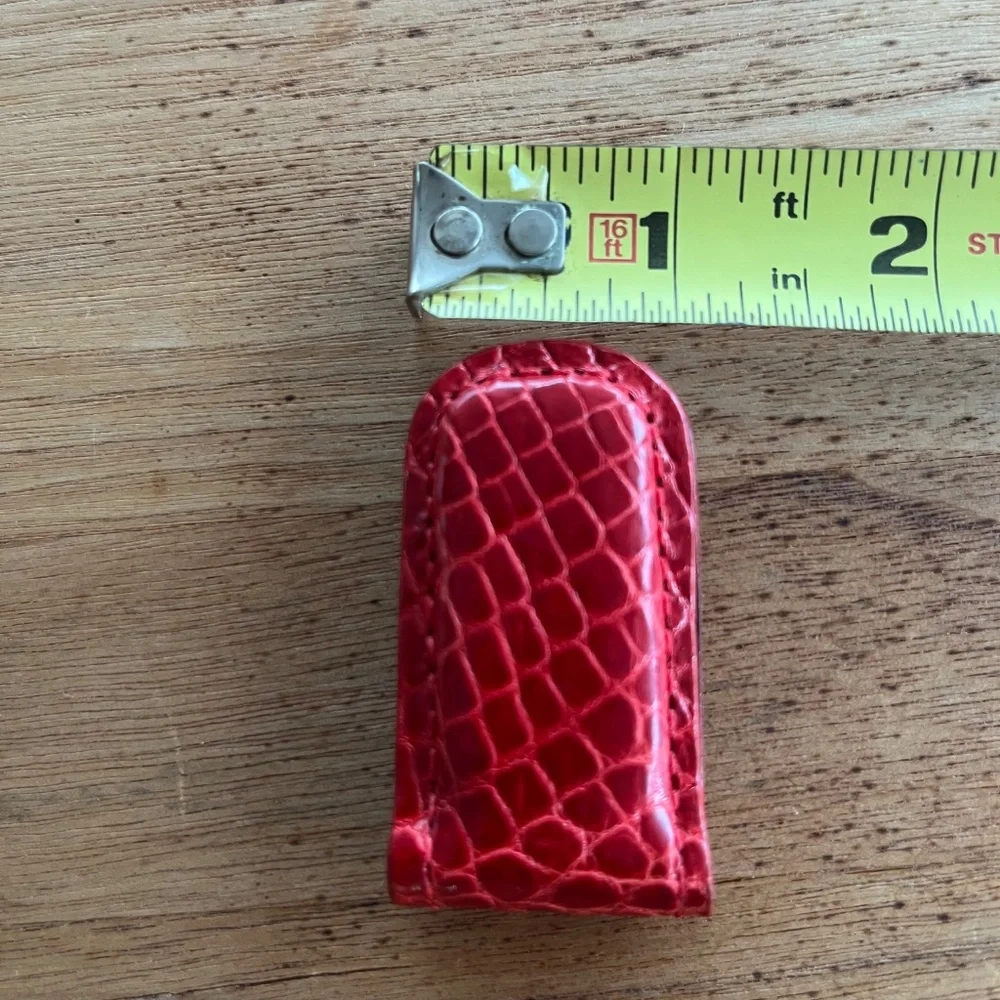 Genuine Alligator Red Magnetic Money Clip